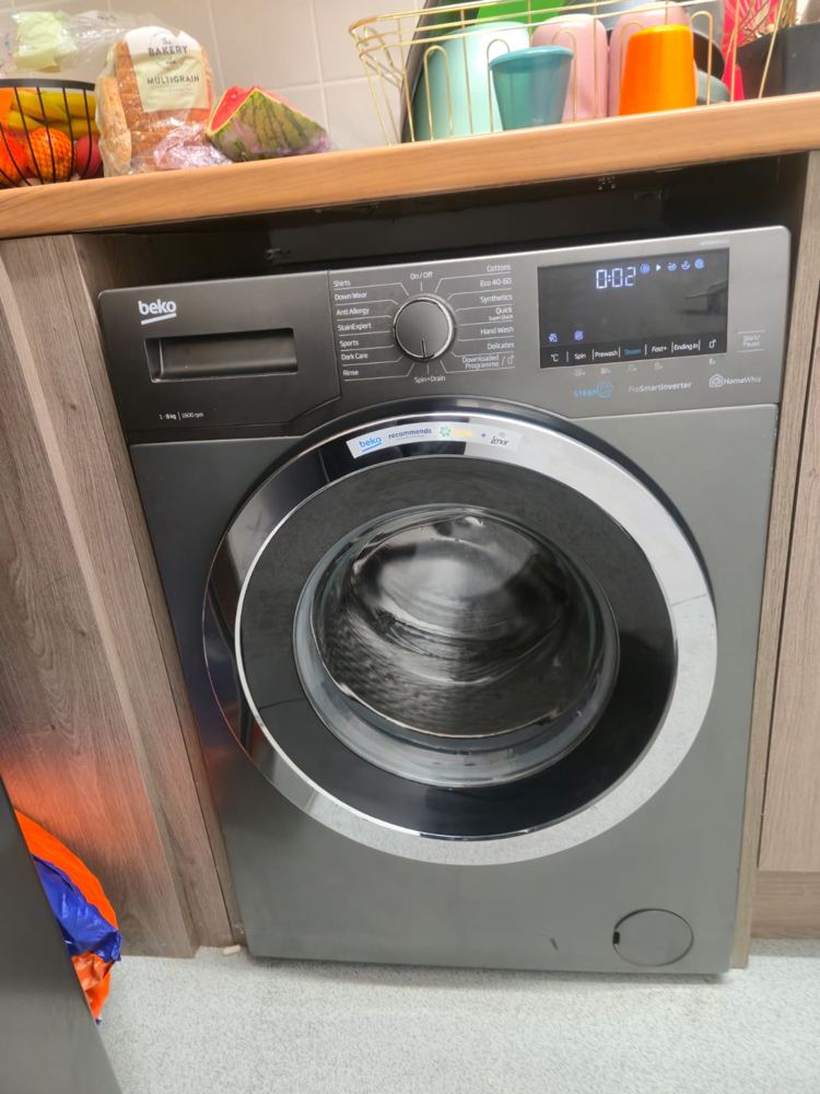 Washing machine installed in a Midlands kitchen