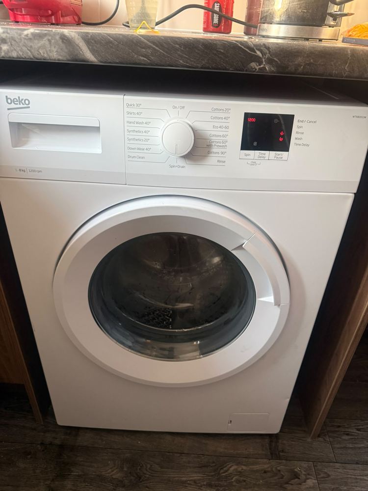 Washing machine installed in a Midlands kitchen