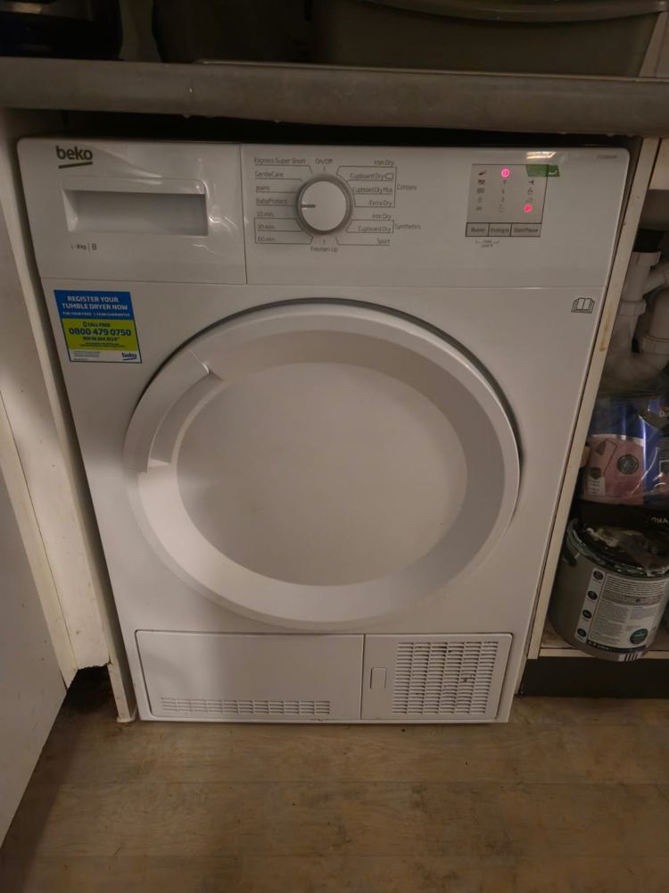 Tumble dryer delivered and set up