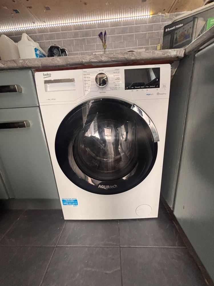 Washing machine installed in a Midlands kitchen