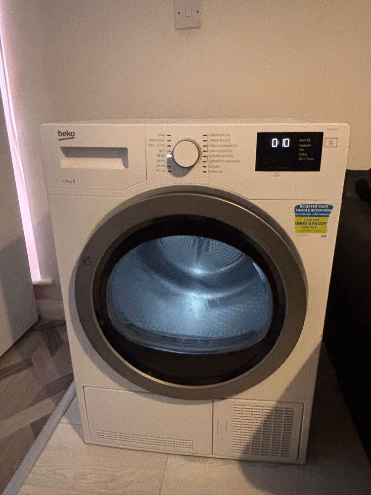 Tumble dryer delivered and set up