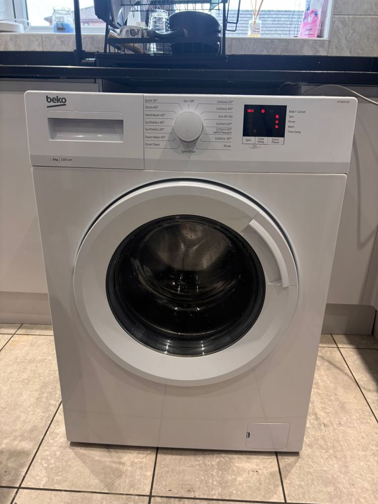 Washing machine installed in a Midlands kitchen