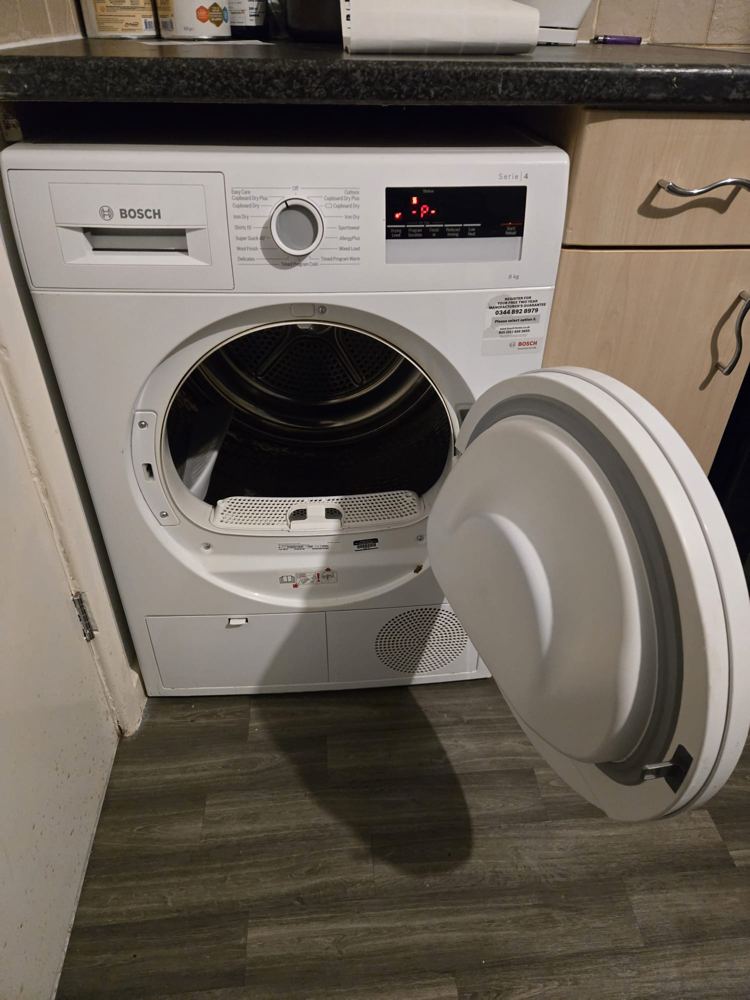 Tumble dryer delivered and set up