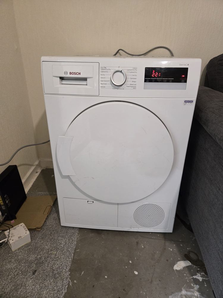 Tumble dryer delivered and set up